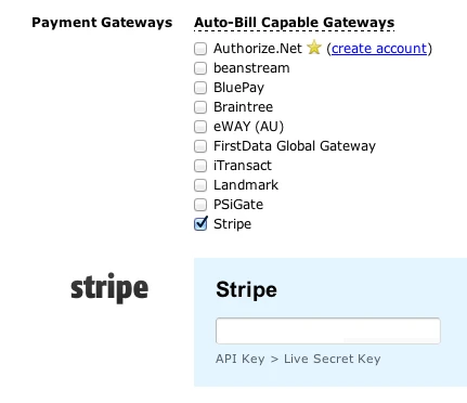 Freshbooks & Stripe integration